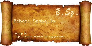 Bebesi Szabella névjegykártya